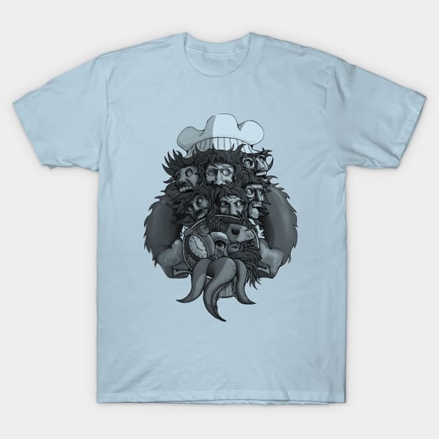 Monster Chef Light Blue T-Shirt by billistrations